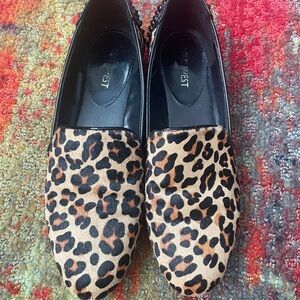 Nine West Leopard Print Flats Brown and Black